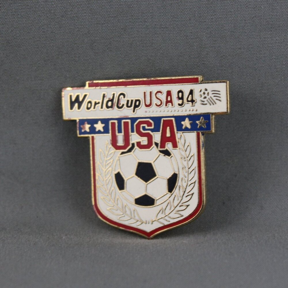 1994 World Cup of Soccer Pin - USA Shield Design by Peter David - Metal Pin